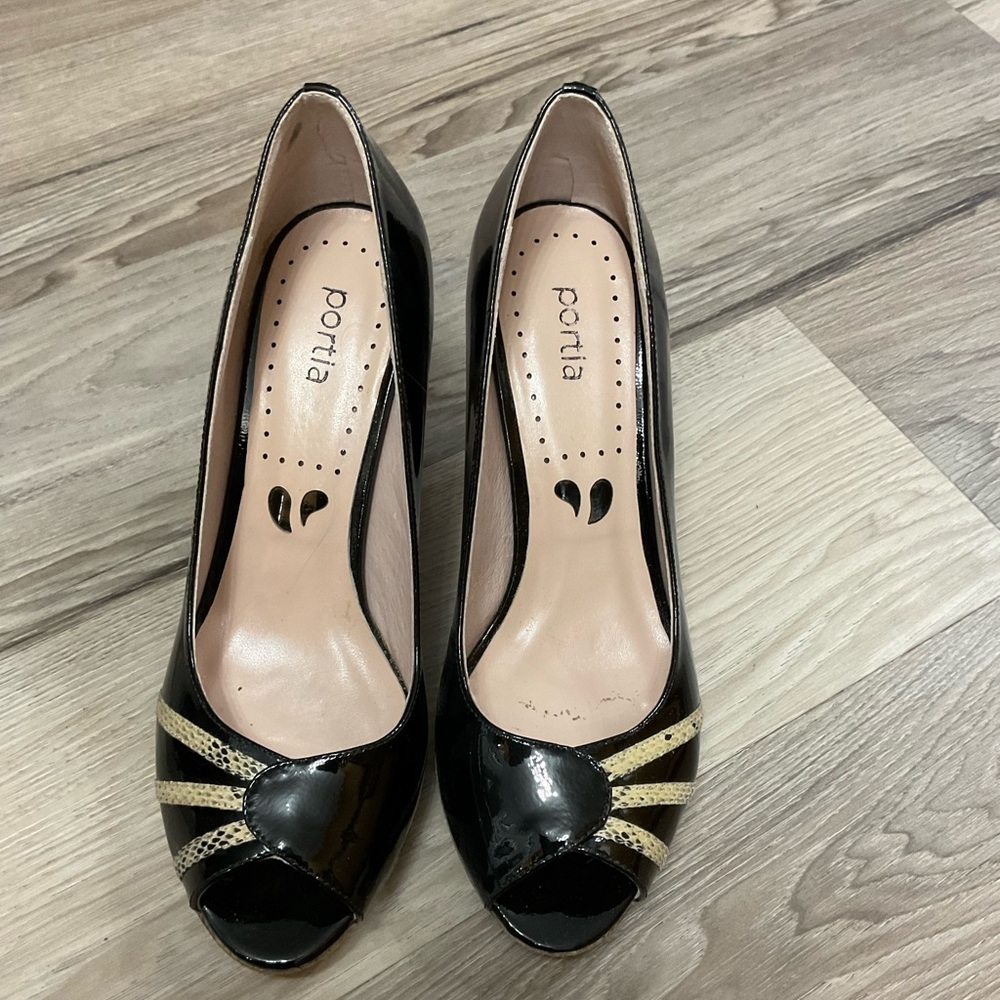 Portia Peep Toe Pumps, size 7
